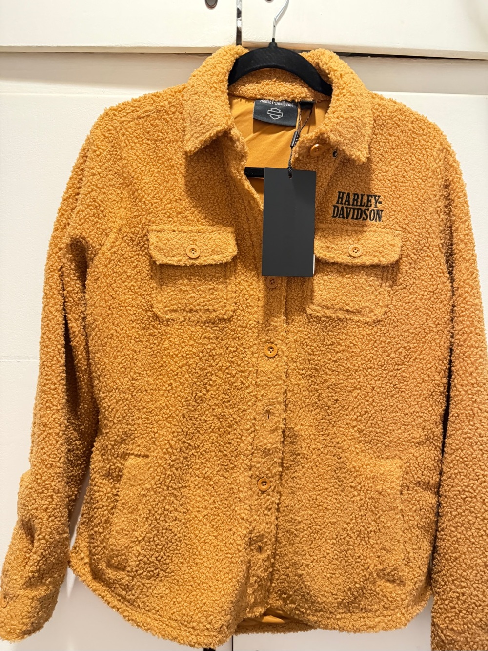 Harley-Davidson Women Tan Sherpa Button-Up Jacket